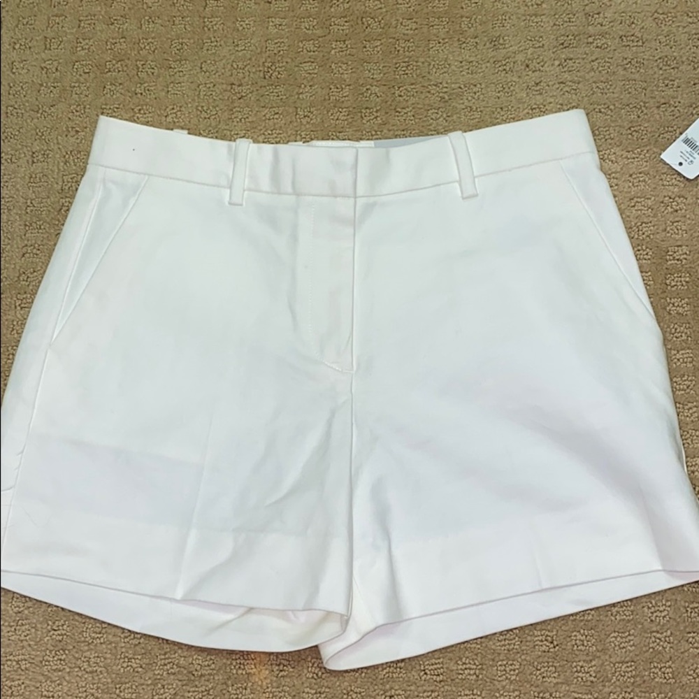 White tailored shorts